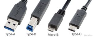 USB Type A, B, C의 이미지